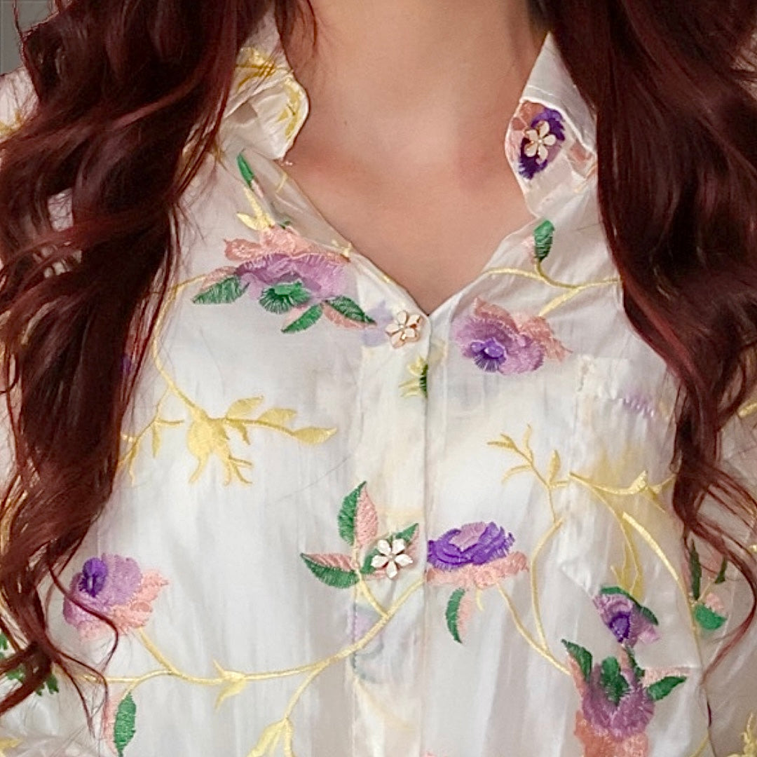 Lunaria – Embroidered Tencel Shirt