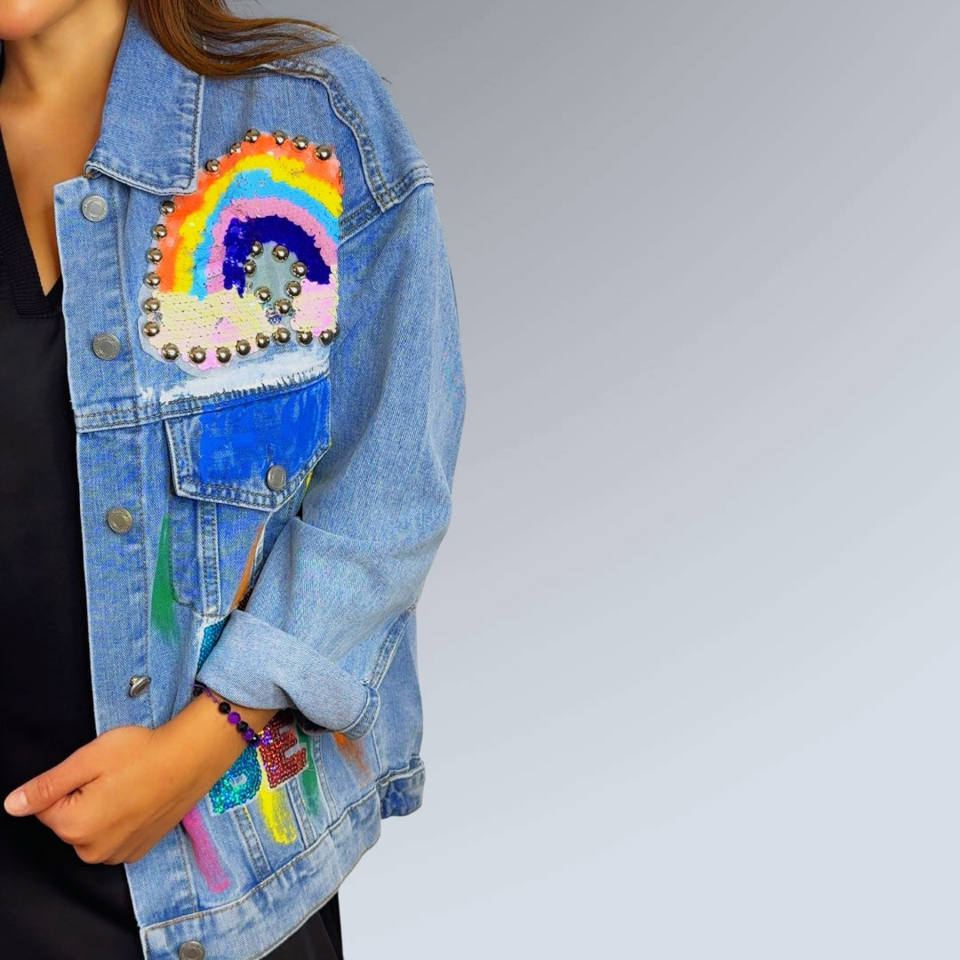 Джинсовая куртка «Акварель»