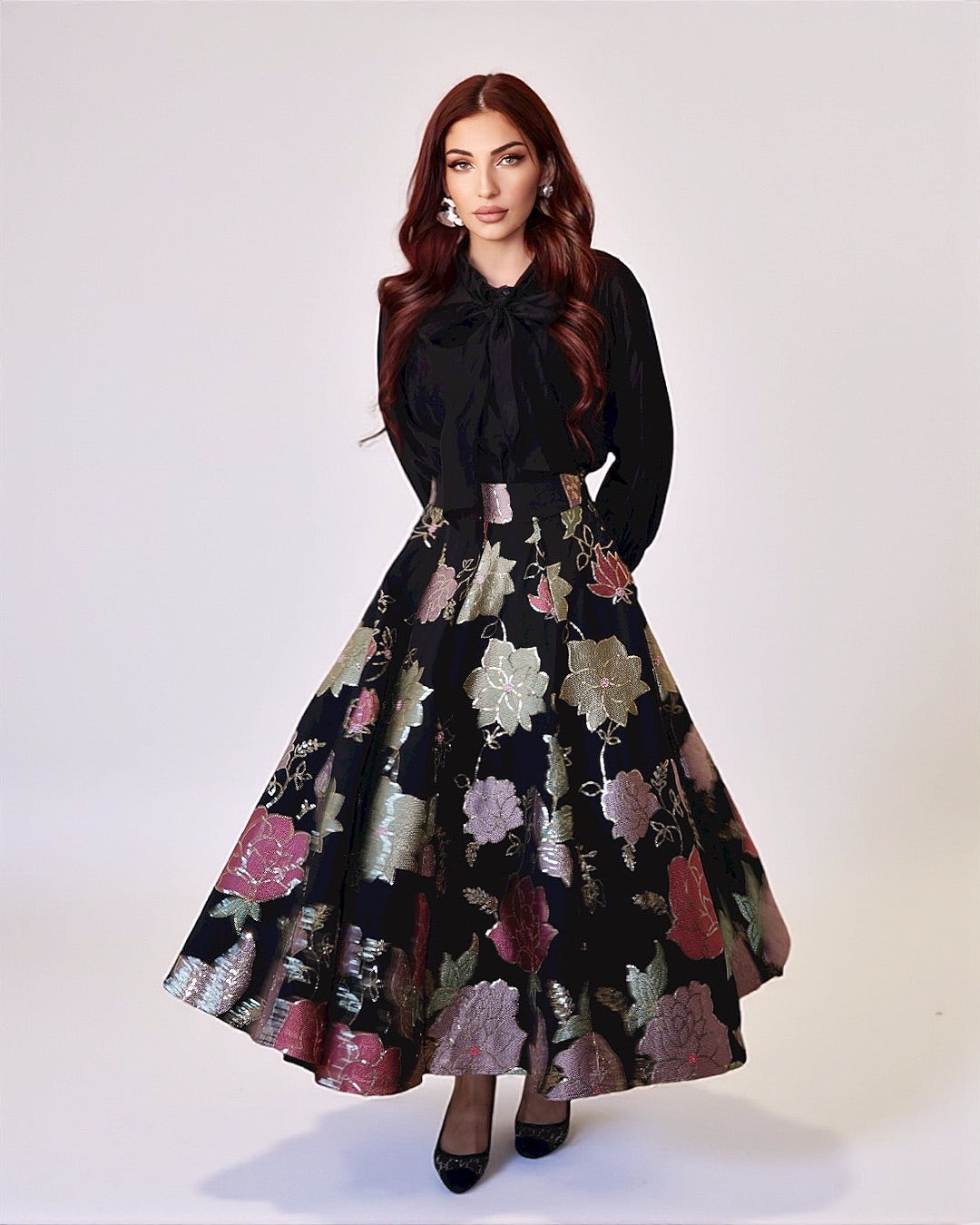 Maharani Bloom – Embroidered Royal Skirt
