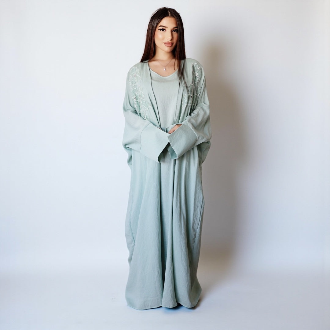 Noor Bloom – Украшенный комплект из двух предметов (цвет мяты)