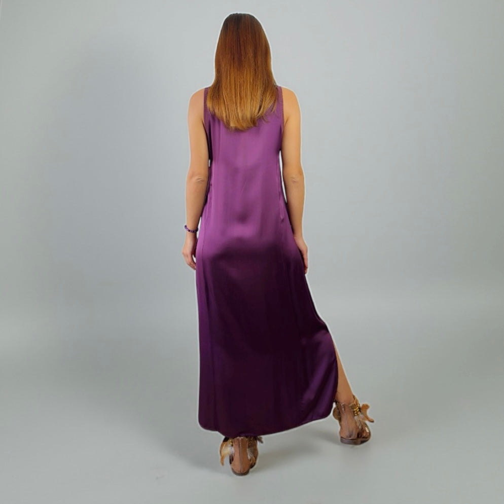 Siena Soft Maxi Dress V Purple