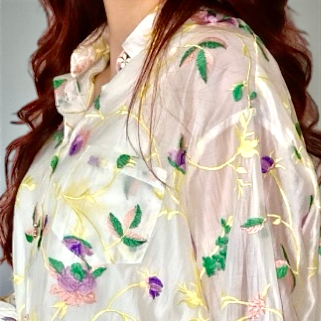 Lunaria – Embroidered Tencel Shirt