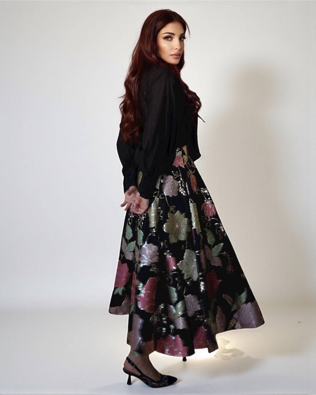 Maharani Bloom – Embroidered Royal Skirt