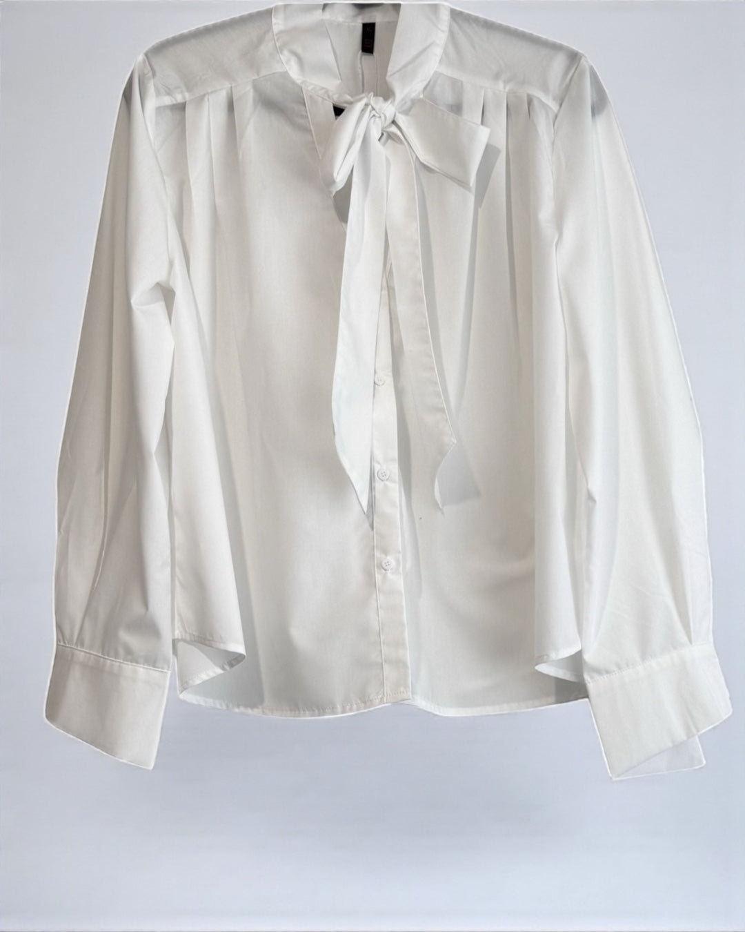 Voile-Bow Blouse (White)
