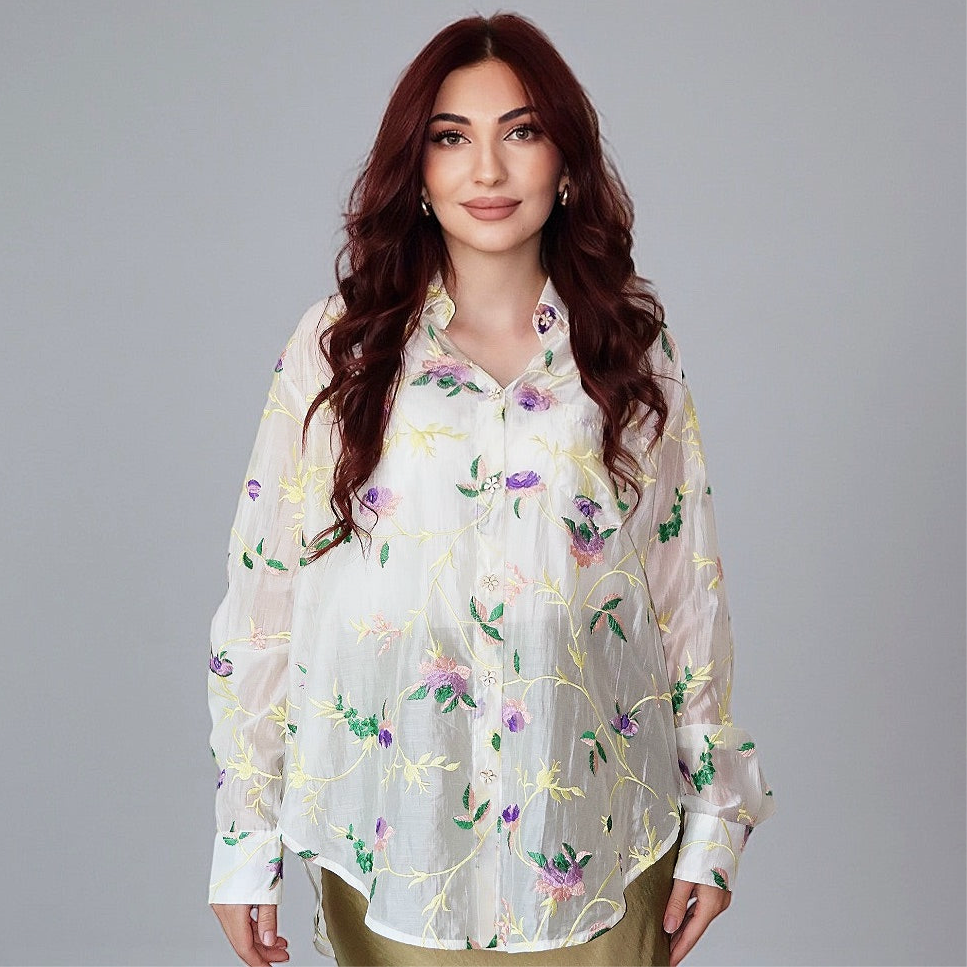 Lunaria – Embroidered Tencel Shirt