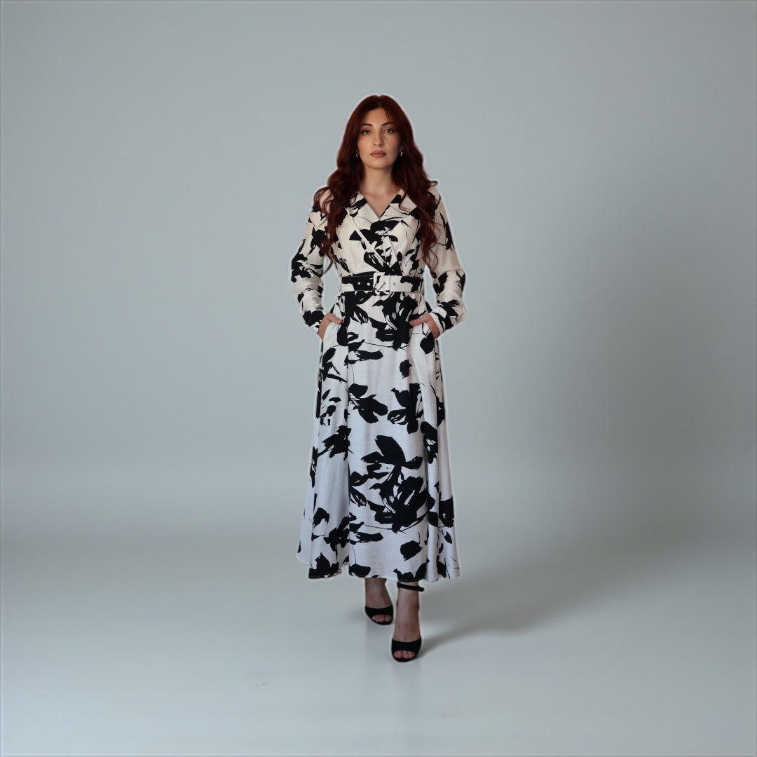 Monochrome Wrap Elegance