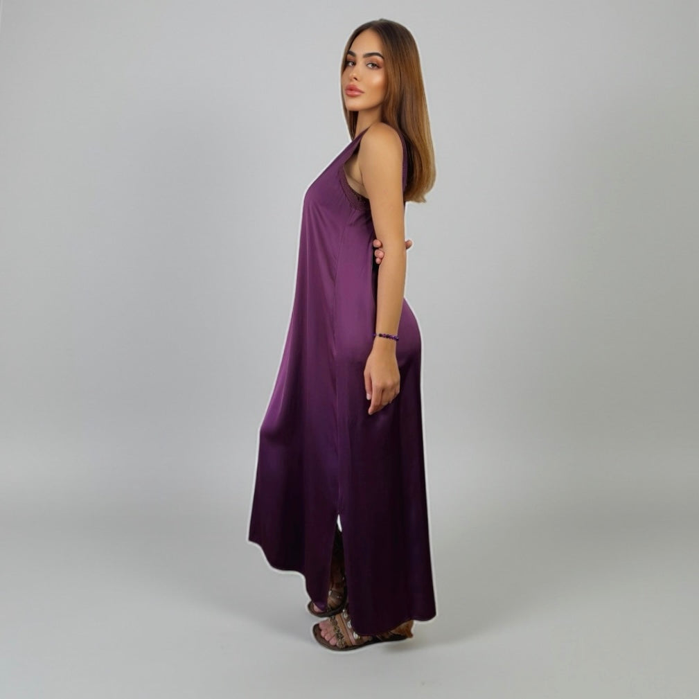 Siena Soft Maxi Dress V Purple