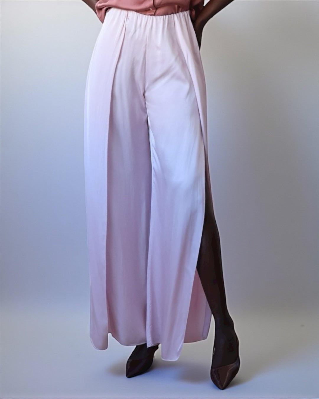Split Leg Palazzo Pants Pink