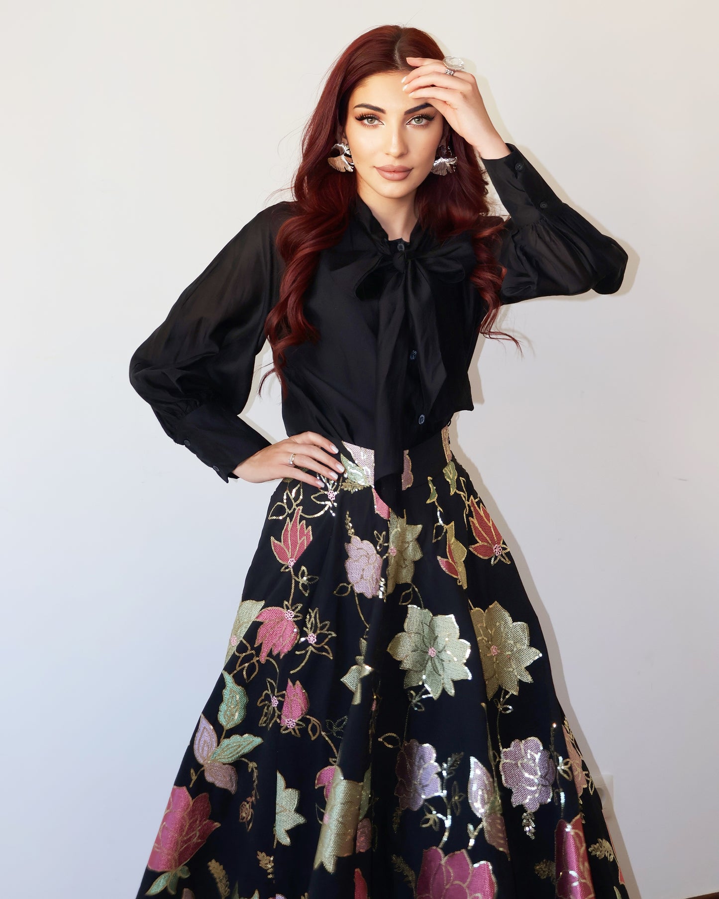 Maharani Bloom – Embroidered Royal Skirt