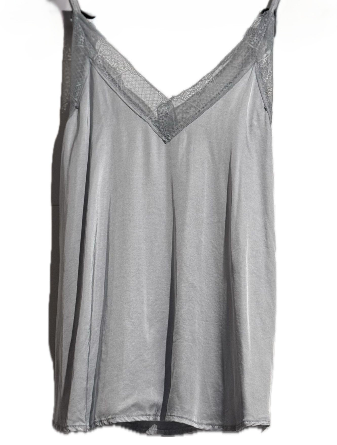 Luxury Lace Tank Top (Light Gray)