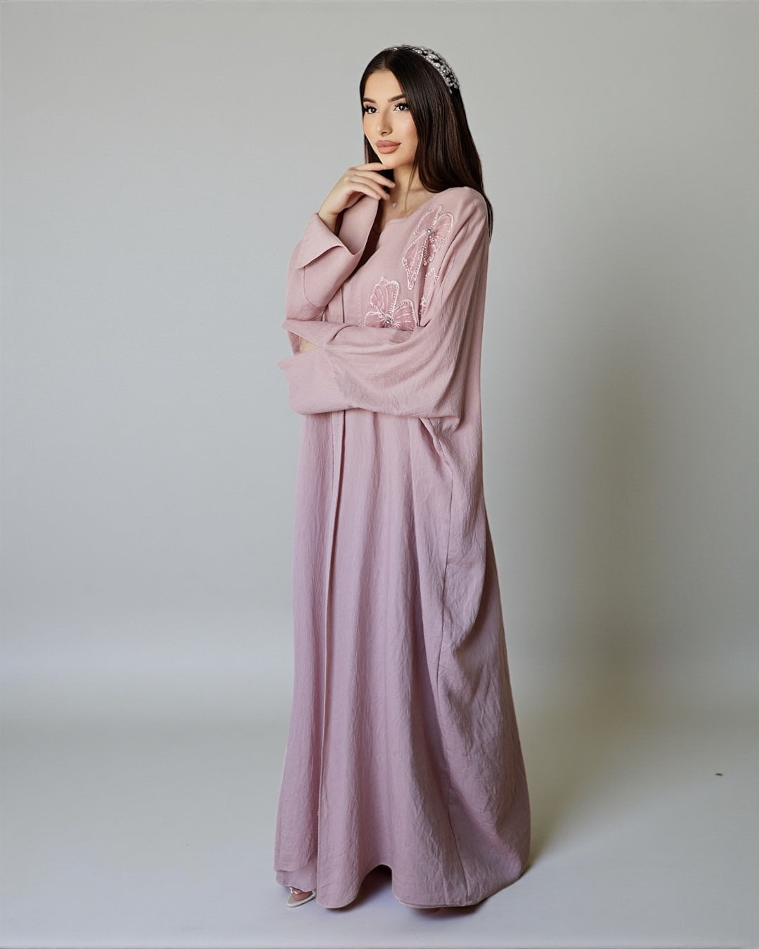 Noor Bloom – Украшенный комплект из двух предметов (Пыльная роза) 