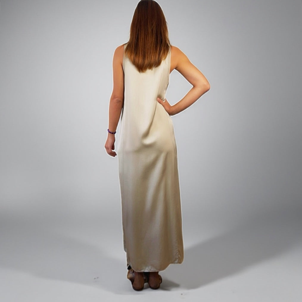 Siena Soft Maxi Dress V Dark Gold