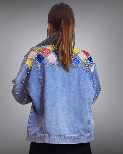 Denim Plaid Jacket