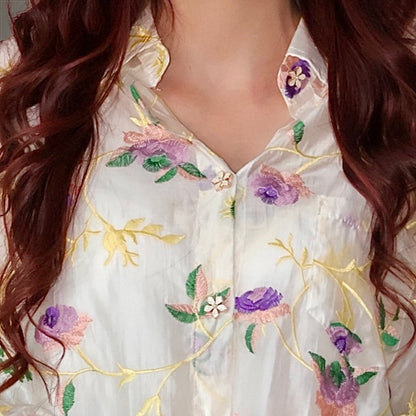 Lunaria – Embroidered Tencel Shirt