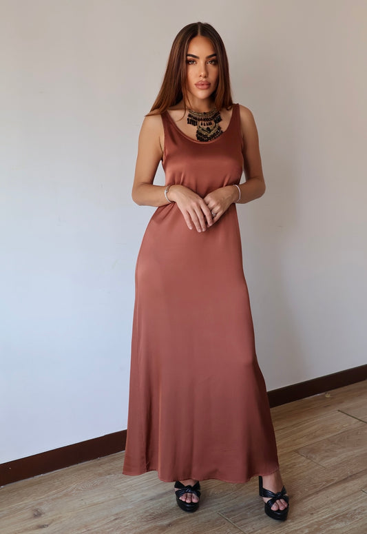 Satin Maxi Dress