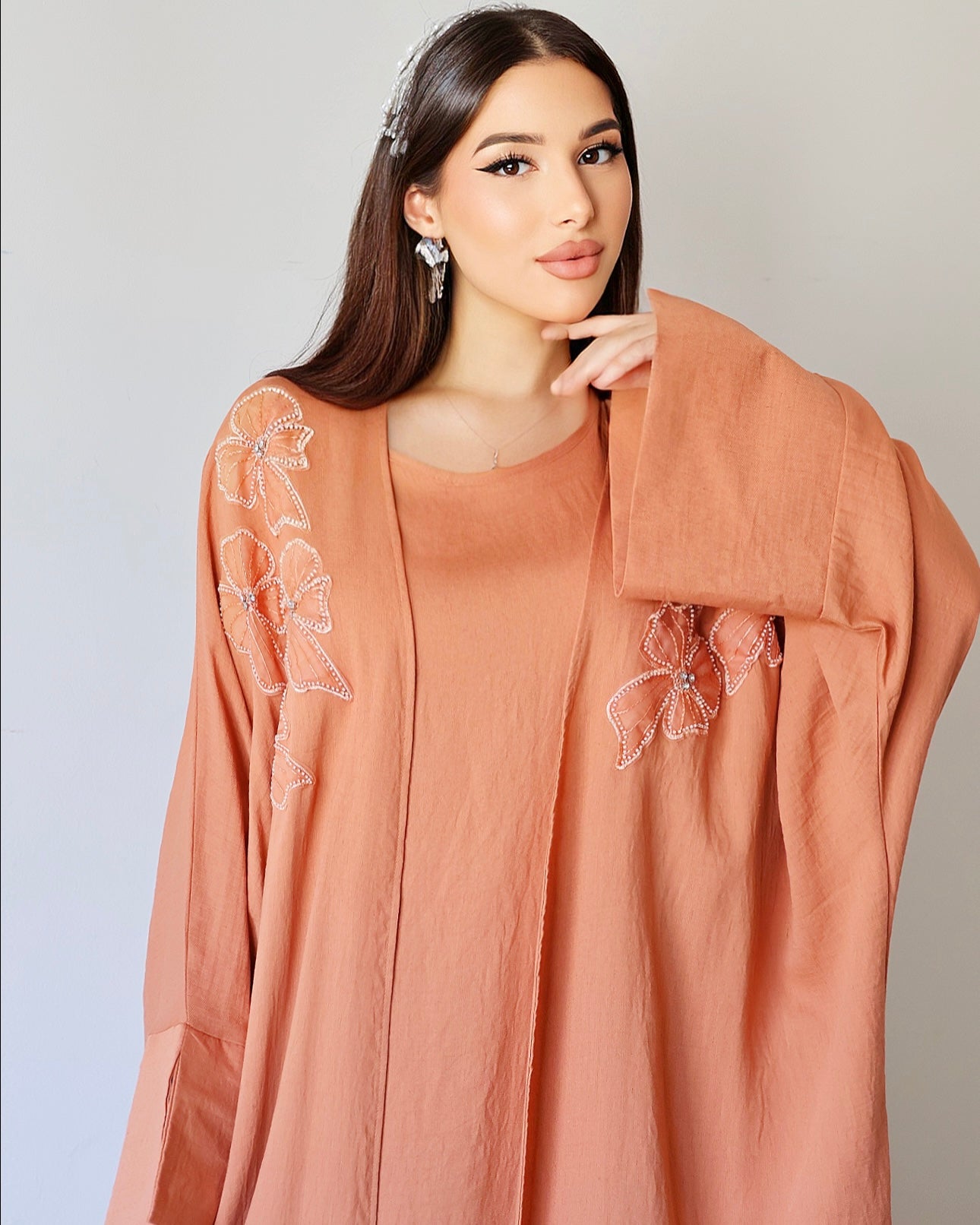 Noor Bloom – Украшенный комплект из двух предметов (терракота)