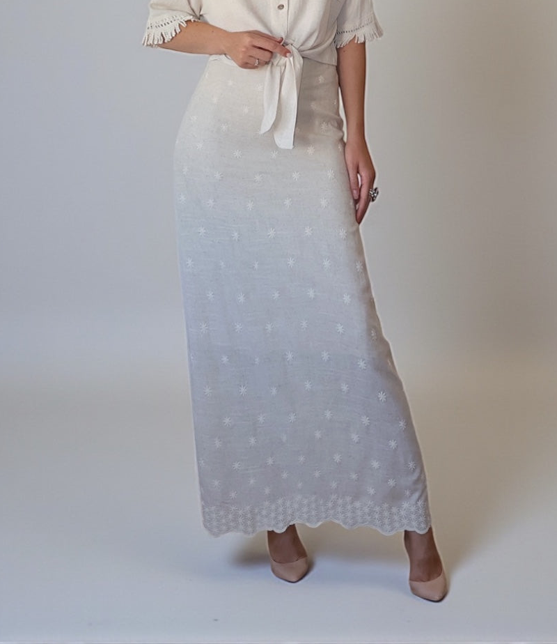 Юбка с вышивкой в ​​стиле бохо