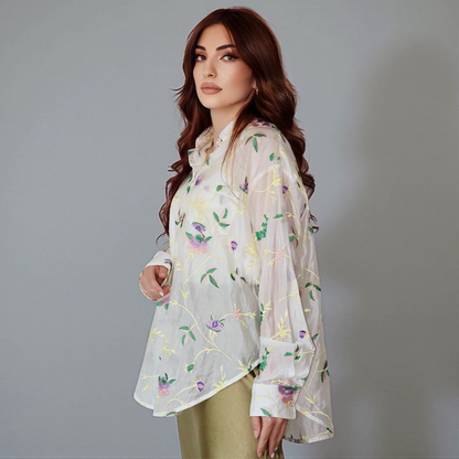 Lunaria – Embroidered Tencel Shirt