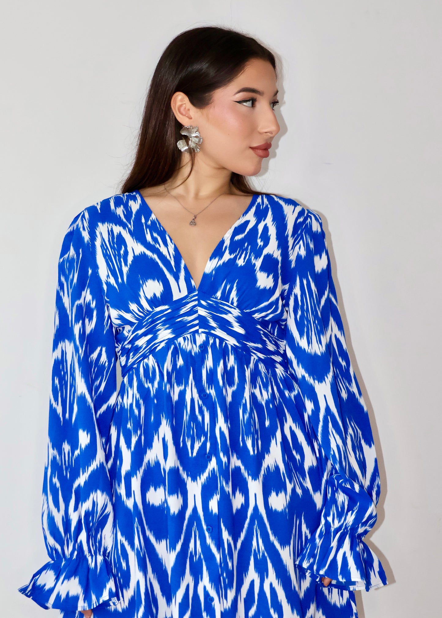 Мини-платье в стиле бохо-икат 