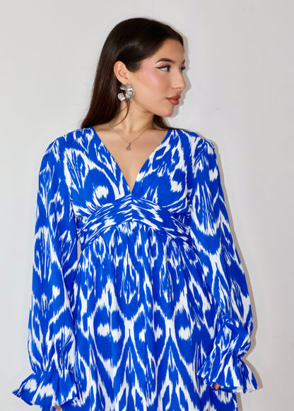 Мини-платье в стиле бохо-икат 