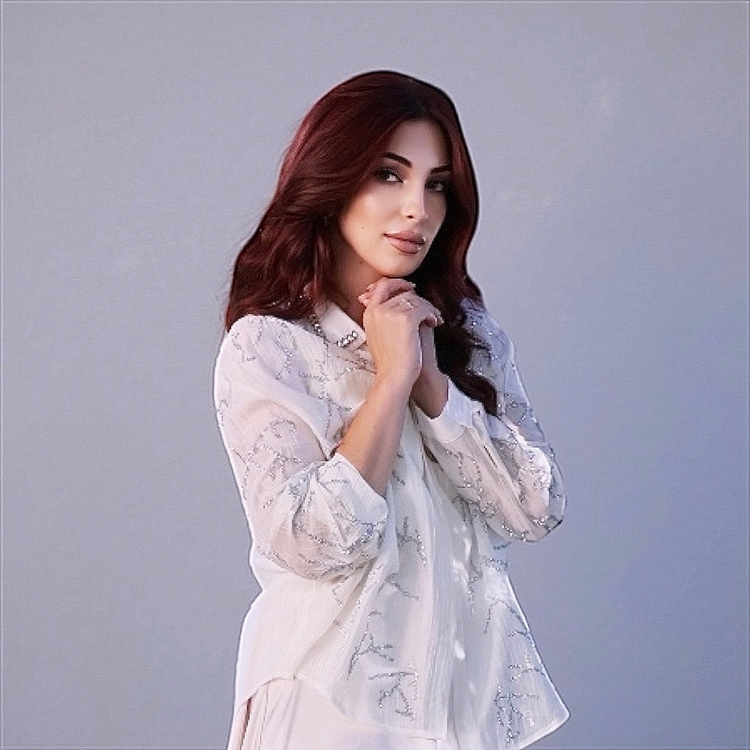 Shirt with Gem Collar