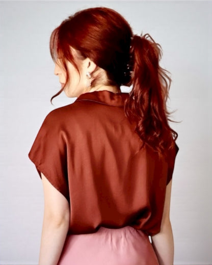 Collared Shirt (Burgundy)