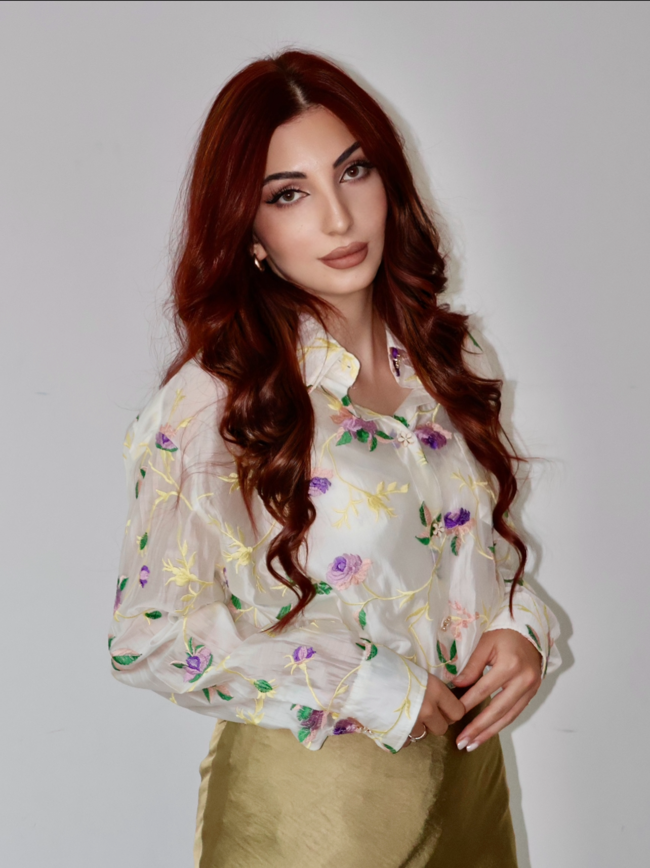 Lunaria – Embroidered Tencel Shirt