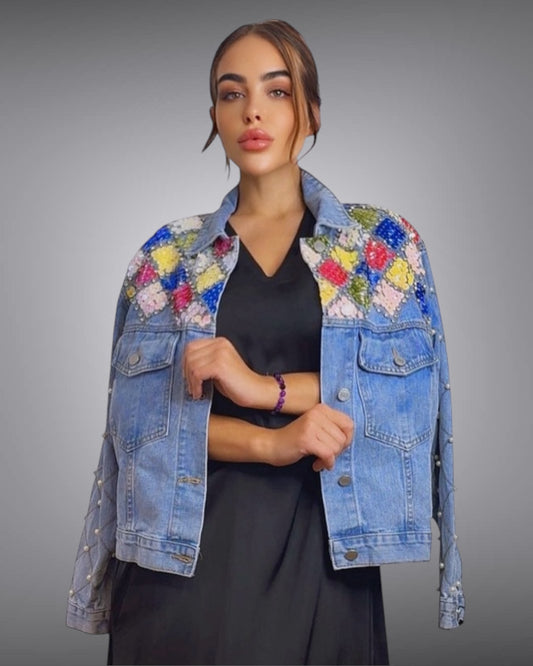 Denim Plaid Jacket