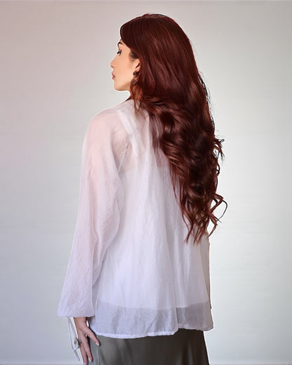 Ruffle Blouse (White)