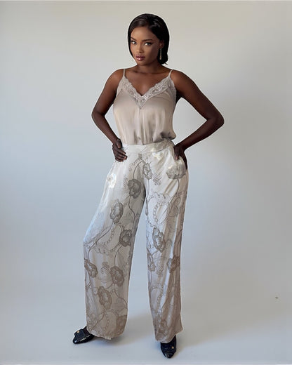 Luxury Lace Tank Top (Burnt Chocolate)