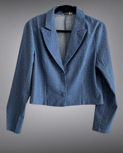 Jacket Decorated with Rhinestones