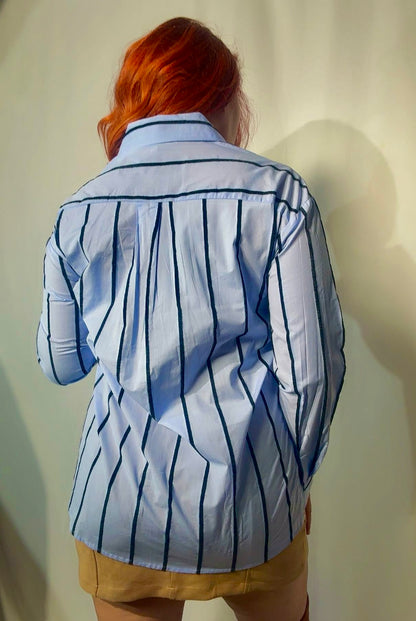Linear Muse – Oversized Striped Shirt