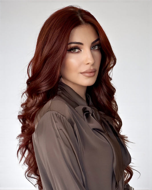 Silky Blouse With Neck Bow (Dark Chocolate)