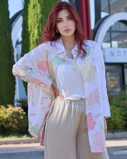 Zahara – Sequin & Embroidered Shirt (Oversize)