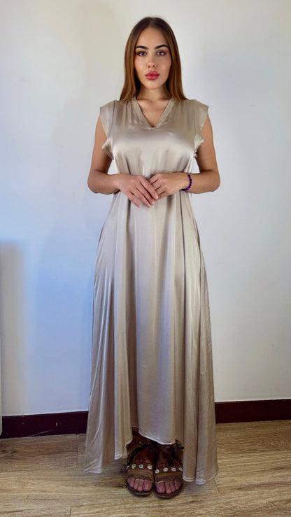 Платье макси Aura Wings темно-бежевого цвета