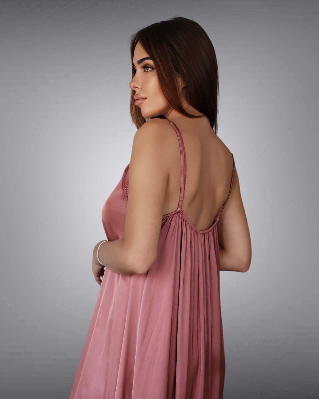 Maxi Lace Dress Wine Dusty Rose