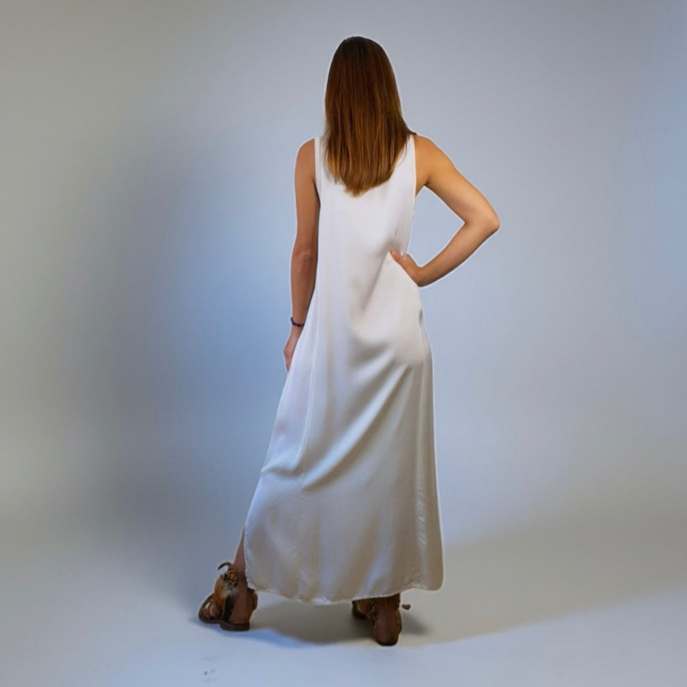Aura Maxi Dress Wings White
