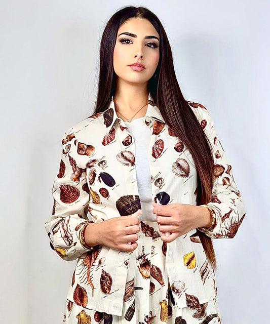 Рубашка с надписью «Ракушка Поэзия»