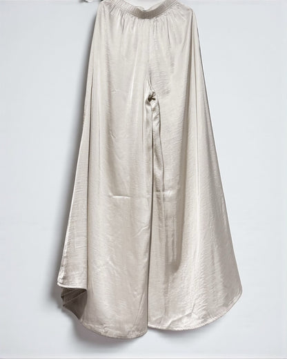 White Wide Trousers