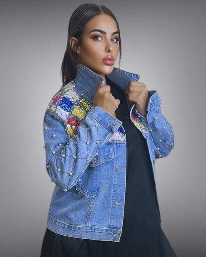 Denim Plaid Jacket