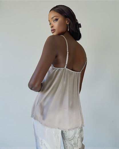 Luxury Lace Tank Top (Burnt Chocolate)