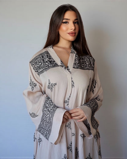 Layla – Robe longue brodée