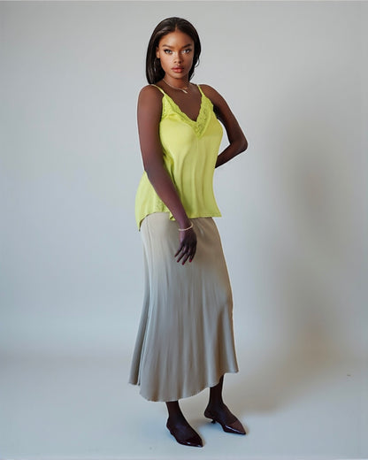 Luxury Lace Tank Top (Lime Green)