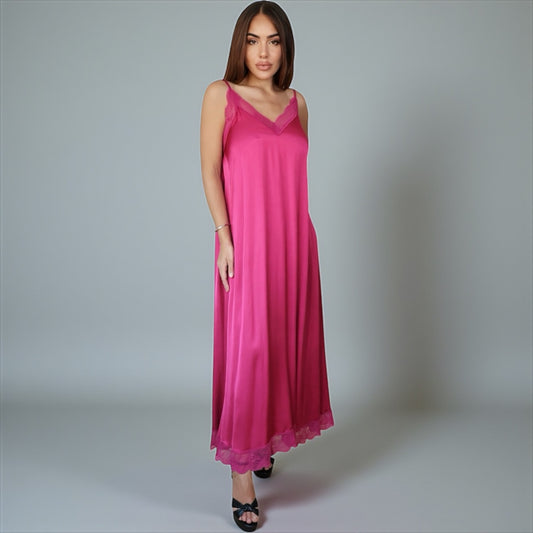 Maxi Lace Dress Pink
