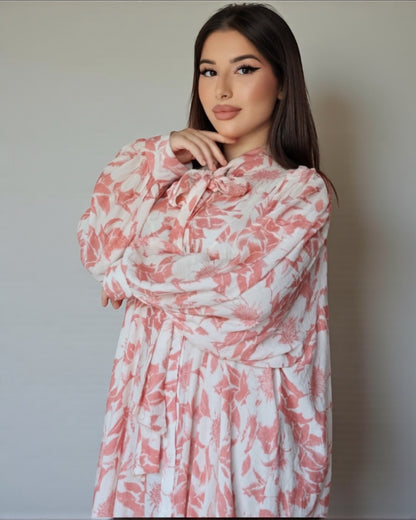 Платье с мягкими лентами (цветы)