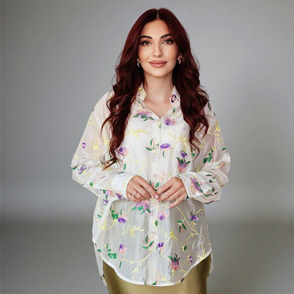 Lunaria – Embroidered Tencel Shirt