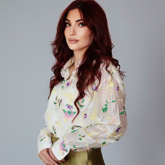 Lunaria – Embroidered Tencel Shirt