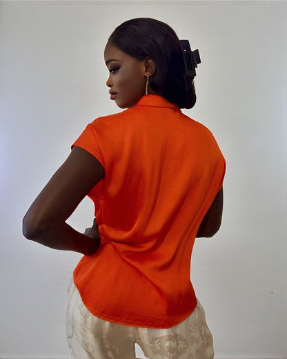Collared Shirt (Flame Red)