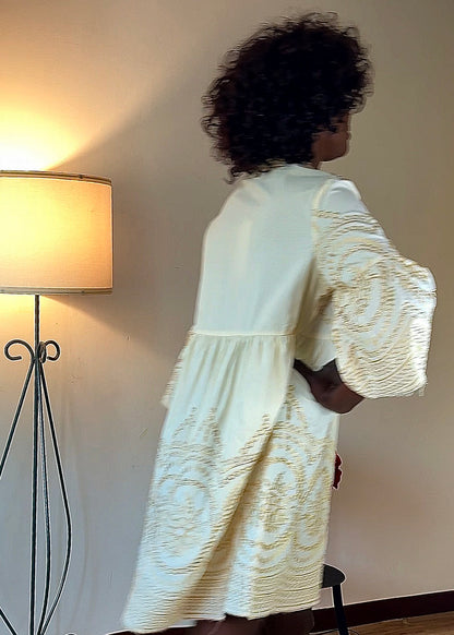 Ivory Bloom Tunic Dress