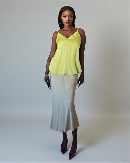 Luxury Lace Tank Top (Lime Green)